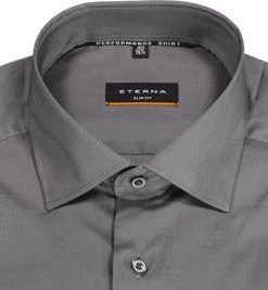 ETERNA Hemd 3377/F170/35 Slim Fit, Mikrofaser atmungsaktiv, Asphaltgrau -hemdenverkauf 378287 norm2