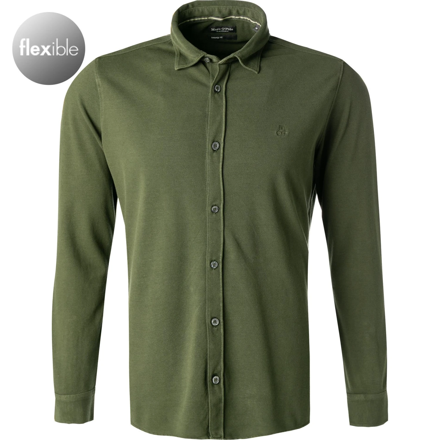 Marc O'Polo Hemd 128 2209 52068/428 Shaped Fit, Bio Baumwolle, Tannengrün 1 Marc O'Polo Hemd 128 2209 52068/428 Shaped Fit, Bio Baumwolle, Tannengrün