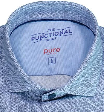 PURE Hemd 4046-21750/173 Funktionsmaterial, Mittelblau gemustert, Mittelblau 3 PURE Hemd 4046-21750/173 Funktionsmaterial, Mittelblau gemustert, Mittelblau – Bild 3