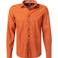 OLYMP Casual Level Five Body Fit 3574/84/07 Hemd, Cord, Rotorange