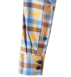 OLYMP Casual Modern Fit 4088/84/51 Hemd, Baumwolle, Gelb-blau kariert, Gelb -hemdenverkauf 378407 norm3