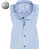 OLYMP No. Six 24/Seven Super Slim 2546/84/11 Hemd, Super Slim Fit, Mikrofaser Stretch, Bleu