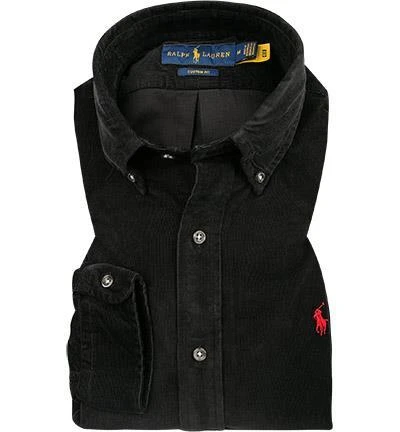 Polo Ralph Lauren Hemd 710853123/003 Custom Fit, Feincord, Schwarz 2 Polo Ralph Lauren Hemd 710853123/003 Custom Fit, Feincord, Schwarz – Bild 2