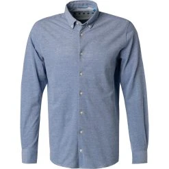 Pierre Cardin Hemd 06000/000/27661/9011 Slim Fit, Jersey, Extra langer Arm, Hellblau meliert, Hellblau
