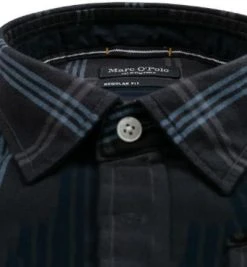 Marc O'Polo Hemd 129 7284 42322/B97 Regular Fit, Bio Baumwolle, Grau kariert, Grau -hemdenverkauf 378539 norm2