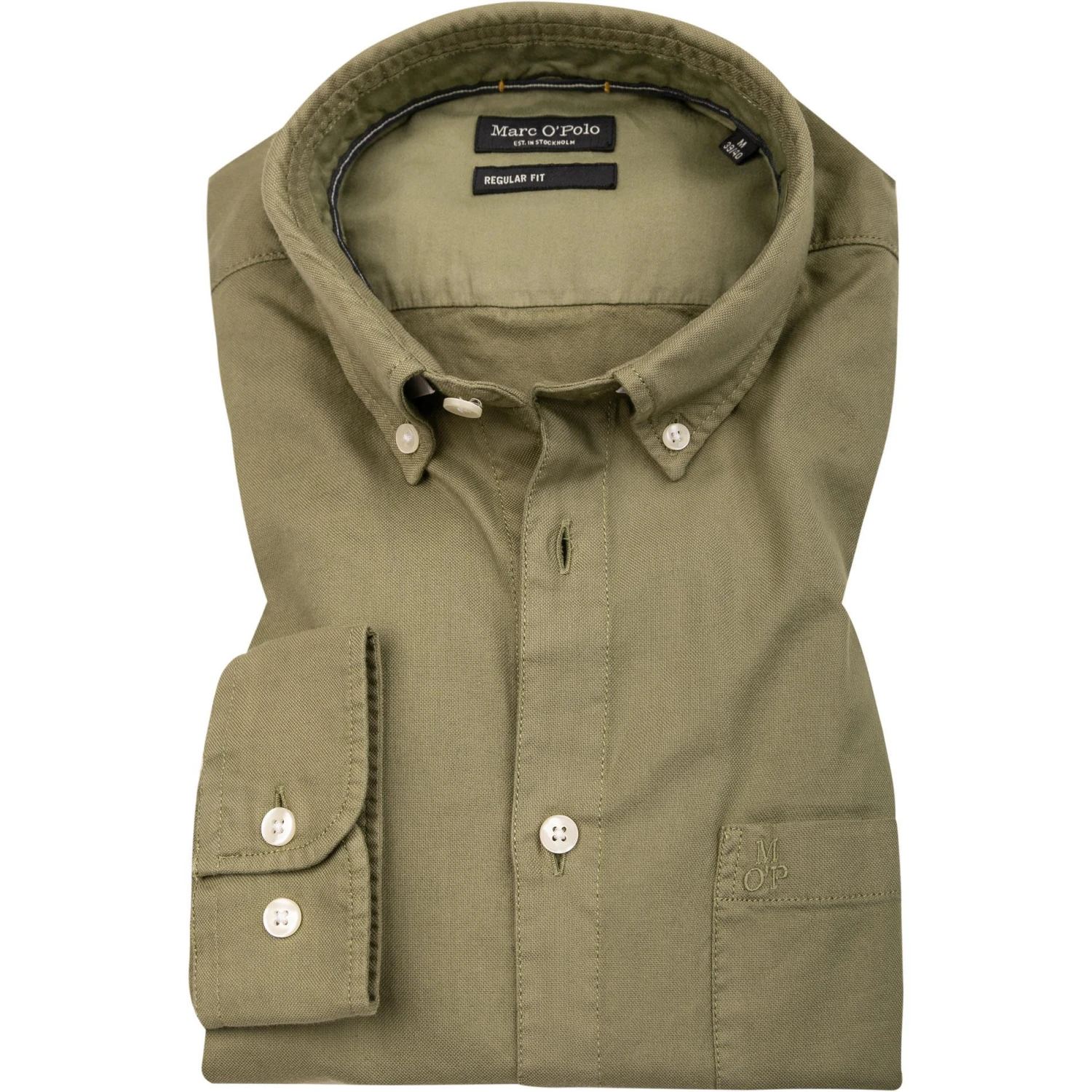 Marc O'Polo Hemd 128 7362 42190/421 Regular Fit, Bio Baumwolle, Grün 1 Marc O'Polo Hemd 128 7362 42190/421 Regular Fit, Bio Baumwolle, Grün