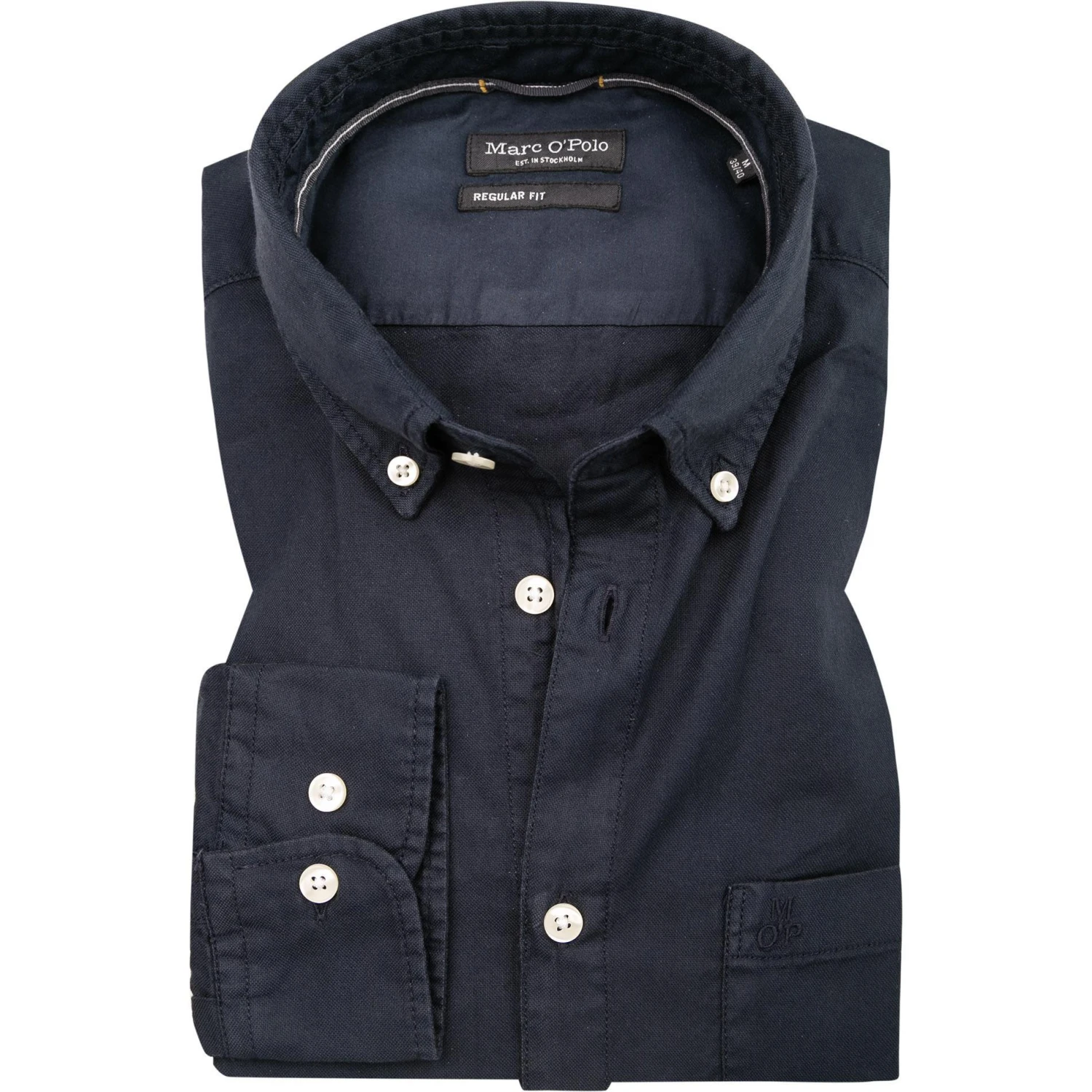 Marc O'Polo Hemd M28 7362 42190/896 Regular Fit, Bio Baumwolle, Nachtblau 1 Marc O'Polo Hemd M28 7362 42190/896 Regular Fit, Bio Baumwolle, Nachtblau