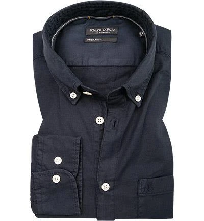 Marc O'Polo Hemd M28 7362 42190/896 Regular Fit, Bio Baumwolle, Nachtblau 2 Marc O'Polo Hemd M28 7362 42190/896 Regular Fit, Bio Baumwolle, Nachtblau – Bild 2