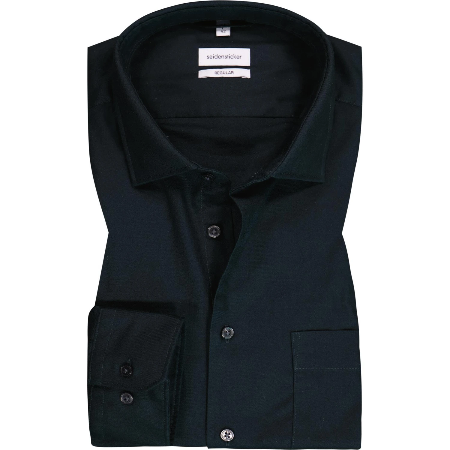 Seidensticker Hemd 150560/79 Regular Fit, Baumwolle, Dunkelgrün 1 Seidensticker Hemd 150560/79 Regular Fit, Baumwolle, Dunkelgrün