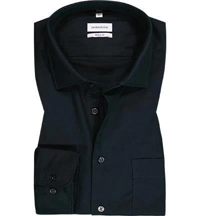 Seidensticker Hemd 150560/79 Regular Fit, Baumwolle, Dunkelgrün 2 Seidensticker Hemd 150560/79 Regular Fit, Baumwolle, Dunkelgrün – Bild 2