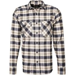 JOOP! Hemd Huug 30028570/405 Overshirt, Baumwolle, Beige-navy kariert, Beige-navy