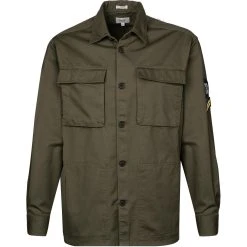 Pepe Jeans Overshirt Andrew PM307089/736 Baumwolle, Olivgrün