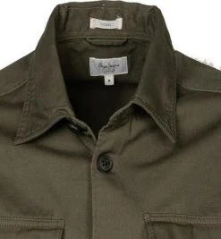 Pepe Jeans Overshirt Andrew PM307089/736 Baumwolle, Olivgrün -hemdenverkauf 378796 norm2