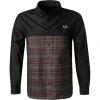 Fred Perry Hemd M2687/102 Overshirt, Baumwolle, Schwarz-multicolor kariert, Schwarz