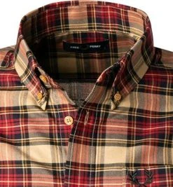 Fred Perry Hemd M2689/363 Baumwolle, Senf kariert, Senf -hemdenverkauf 378881 norm2