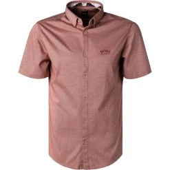 BOSS Hemd Biadia 50452428/611 Kurzarmhemd, Regular Fit, Baumwolle, Rost