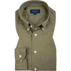 ETON Hemd 1000/02387/67 Slim Fit, Baumwolle, Salbei