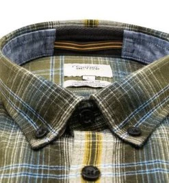 camel active Hemd 409117/6S37/93 Regular Fit, Bio Baumwolle, Olivgrün-blau kariert, Oliv-blau-gelb -hemdenverkauf 379090 norm2