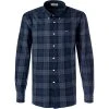 Barbour Hemd Wetherham midnight MSH4982TN54 Tailored Fit, Twill, Blau kariert