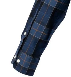 Barbour Hemd Wetherham midnight MSH4982TN54 Tailored Fit, Twill, Blau kariert -hemdenverkauf 379138 norm3