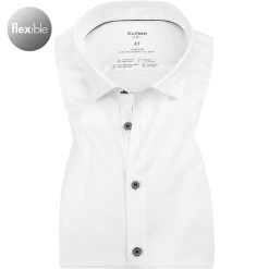 OLYMP No. Six 24/Seven Super Slim 2546/84/00 Hemd, Super Slim Fit, Mikrofaser Stretch, Weiß