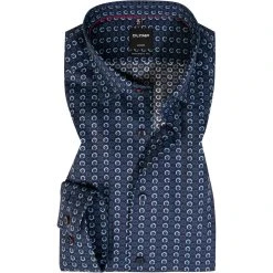 OLYMP Luxor Modern Fit 1328/84/18 Hemd, Baumwolle, Marineblau gemustert, Marine