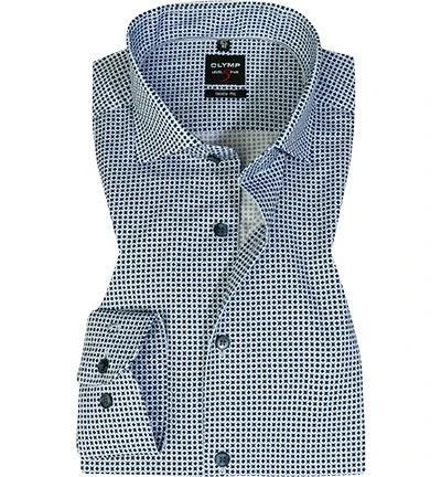 OLYMP Level Fiv Body Fit 2126/84/11 Hemd, Baumwolle, Bleu gemustert, Bleu 2 OLYMP Level Fiv Body Fit 2126/84/11 Hemd, Baumwolle, Bleu gemustert, Bleu – Bild 2
