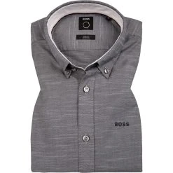 BOSS Hemd Rod 50458392/404 Slim Fit, Baumwolle, Dunkelblau meliert, Dunkelblau