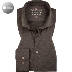 PURE Hemd 3386-21150/245 Funktionsmaterial, Dunkelbraun meliert, Dunkelbraun