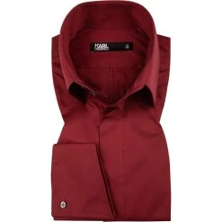 KARL LAGERFELD Hemd 605008/60/512699/360 Modern Fit, Baumwolle, Dunkelrot