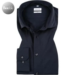 Seidensticker Hemd 650410/19 Slim Fit, Baumwolle Thermoregulation, Dunkelblau