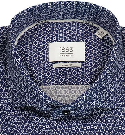 ETERNA Hemd 8075/FS82/67/18 Slim Fit, Baumwolle CO2-Neutral, Dunkelblau gemustert, Dunkelblau 3 ETERNA Hemd 8075/FS82/67/18 Slim Fit, Baumwolle CO2-Neutral, Dunkelblau gemustert, Dunkelblau – Bild 3