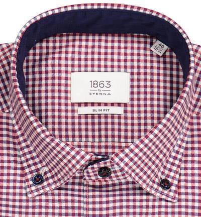 ETERNA Hemd 2416/FS44/67/56 Slim Fit, Baumwolle CO2-Neutral, Rot-weiß kariert, Rot 3 ETERNA Hemd 2416/FS44/67/56 Slim Fit, Baumwolle CO2-Neutral, Rot-weiß kariert, Rot – Bild 3