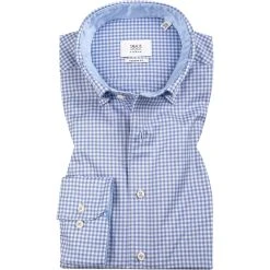 ETERNA Hemd 2416/XS44/12 Modern Fit, Twill CO2-Neutral, Hellblau kaiert, Hellblau