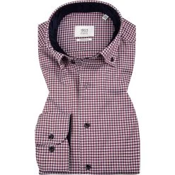 ETERNA Hemd 2416/XS44/56 Modern Fit, Twill CO2-Neutral, Rot kaiert, Rot