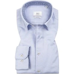 ETERNA Hemd 2338/FS5P/67/12 Slim Fit, Baumwolle CO2-Neutral, Hellblau meliert, Hellblau