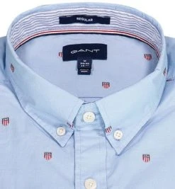 Gant Hemd 3017270/468 Regular Fit, Baumwolle, Hellblau gemustert, Hellblau -hemdenverkauf 379329 norm2