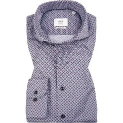 ETERNA Hemd 8074/XS8M/55 Modern Fit, Twill CO2-Neutral, Blau-rot gemustert, Blau-rot