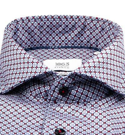 ETERNA Hemd 8074/FS8M/67/55 Slim Fit, Baumwolle, Rot-blau gemustert, Rot-blau 3 ETERNA Hemd 8074/FS8M/67/55 Slim Fit, Baumwolle, Rot-blau gemustert, Rot-blau – Bild 3