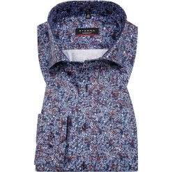 ETERNA Hemd 8046/X18K/82 Modern Fit, Baumwolle, Blau gemustert, Blau-rost