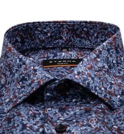 ETERNA Hemd 8046/F170/67/82 Slim Fit, Baumwolle, Blau gemustert, Blau-rost -hemdenverkauf 379345 norm2