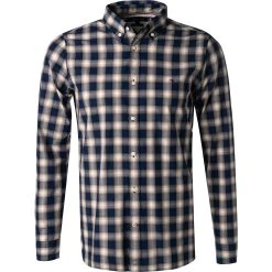 Tommy Hilfiger Hemd MW0MW20753/0MU Slim Fit, Bio Baumwolle, Karbonblau-beige kariert, Karbonblau-beige