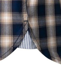 Tommy Hilfiger Hemd MW0MW20753/0MU Slim Fit, Bio Baumwolle, Karbonblau-beige kariert, Karbonblau-beige -hemdenverkauf 379351 norm3