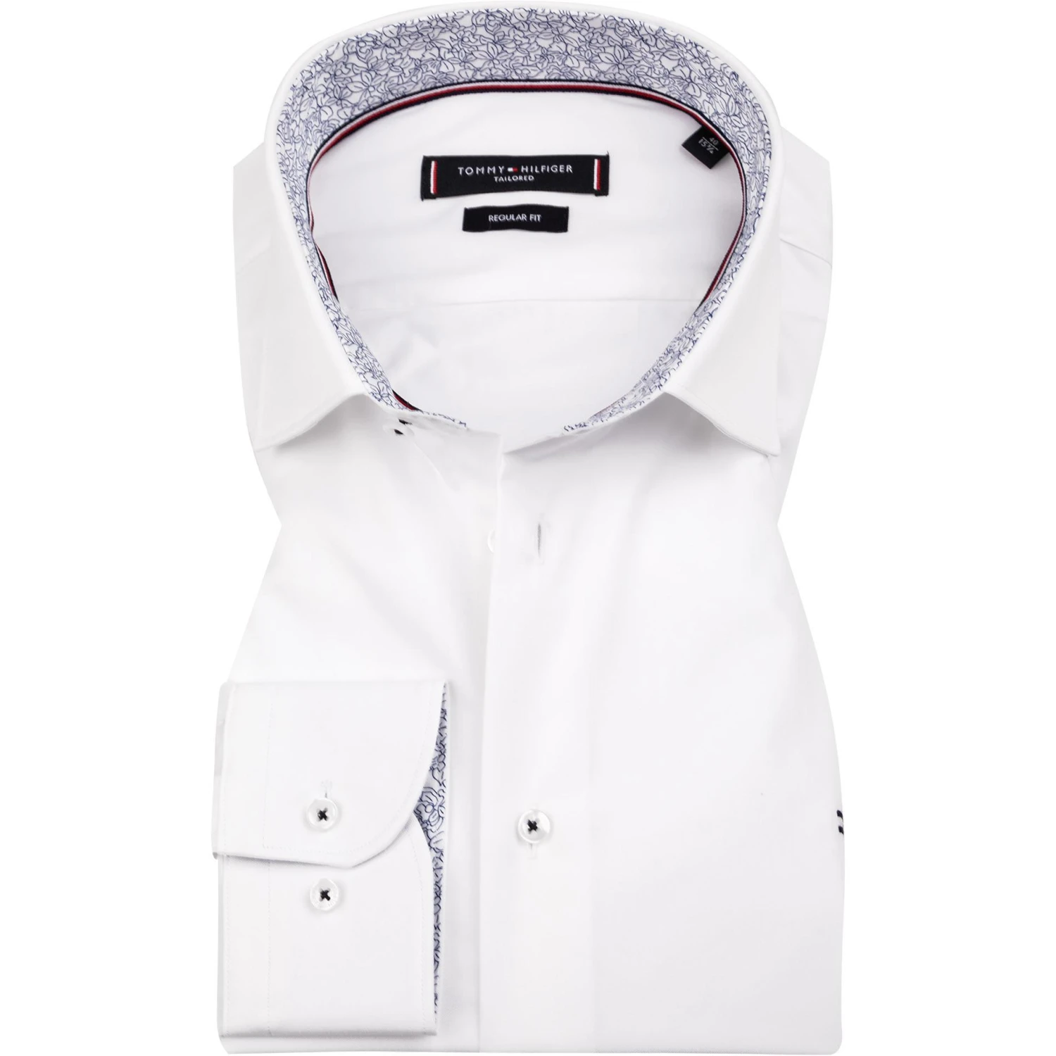 Tommy Hilfiger Hemd MW0MW20855/YCE Regular Fit, Baumwolle, Weiß 1 Tommy Hilfiger Hemd MW0MW20855/YCE Regular Fit, Baumwolle, Weiß