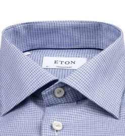 ETON Hemd 1000/02472/23 Contemporary Fit, Baumwolle, Blau gemustert, Blau -hemdenverkauf 379383 norm2