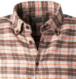 fakts Hemd 6054/859 Slim Fit, Flanell, Braun-orange kariert, Braun -hemdenverkauf 379392 norm2