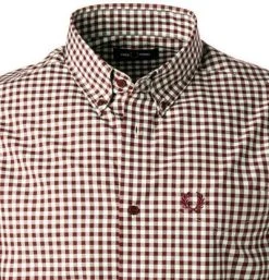 Fred Perry Hemd M9500/472 Baumwolle, Aubergine kariert, Aubergine-hellgrün 8 Fred Perry Hemd M9500/472 Baumwolle, Aubergine kariert, Aubergine-hellgrün -hemdenverkauf 379441 norm2
