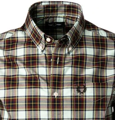 Fred Perry Hemd M2688/M32 Popeline, Hellgrün-bordeaux kariert, Hellgrün-bordeaux 3 Fred Perry Hemd M2688/M32 Popeline, Hellgrün-bordeaux kariert, Hellgrün-bordeaux – Bild 3