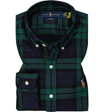 Polo Ralph Lauren Hemd 710853154/004 Slim Fit, Baumwolle, Grün-navy kariert, Grün-navy 2 Polo Ralph Lauren Hemd 710853154/004 Slim Fit, Baumwolle, Grün-navy kariert, Grün-navy – Bild 2