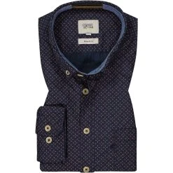 camel active Hemd 409112/6S22/47 Regular Fit, Dunkelblau gemustert, Nachtblau